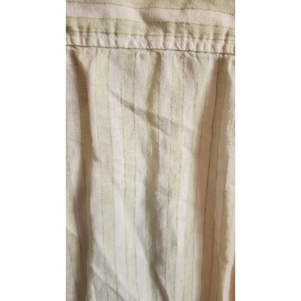 Vintage 2004 Banana Republic Men's 100% Linen Striped Shirt Y2K Large Mt111